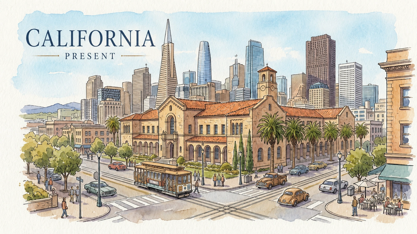 Students studying California civic and cultural life
